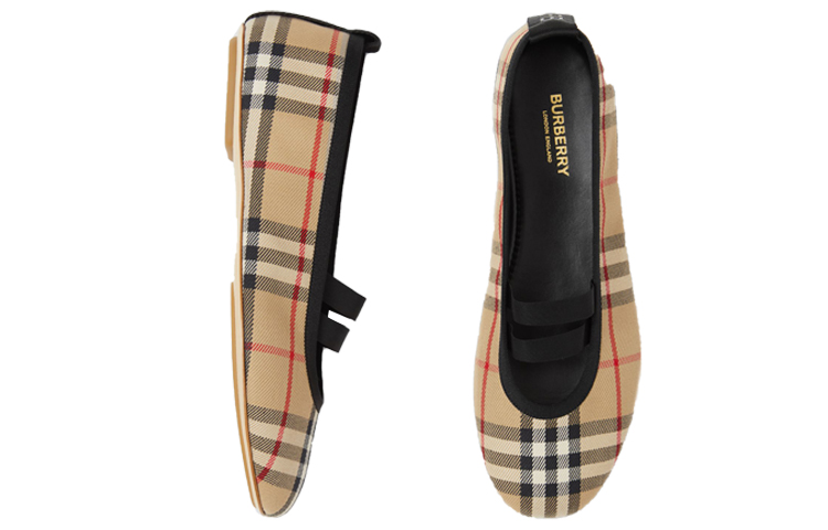 Burberry Flat Women's Casual Shoes Women's Beige