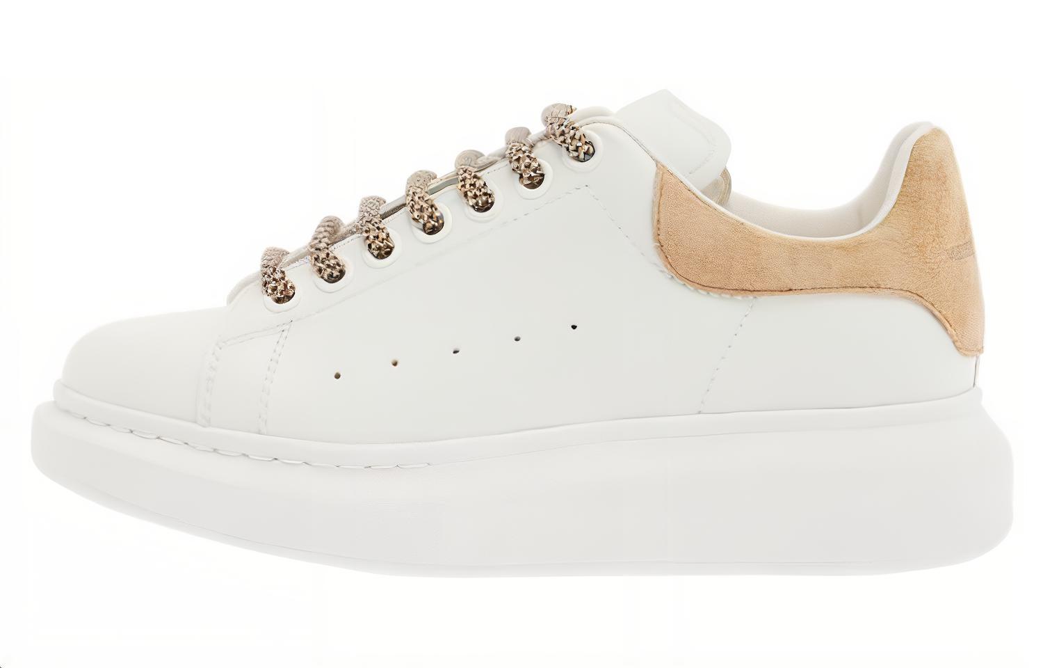 Женские кеды Alexander McQueen Oversized (бежевые)