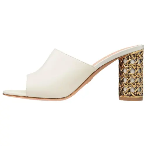 DIOR Icon Slide Slippers 8cm Women's White