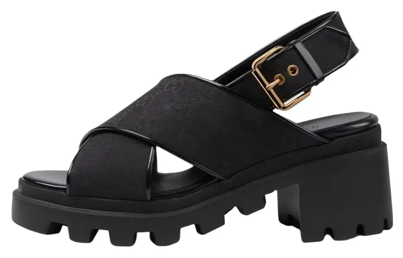 GUCCI One Strap Sandals Women's Black