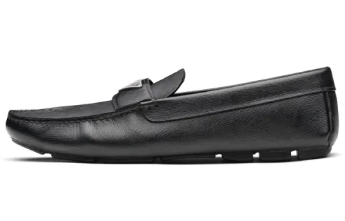 PRADA Saffiano Loafers Men's Black