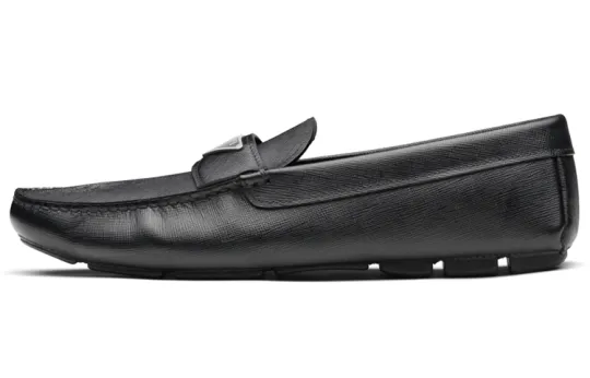 PRADA Saffiano Loafers Men's Black
