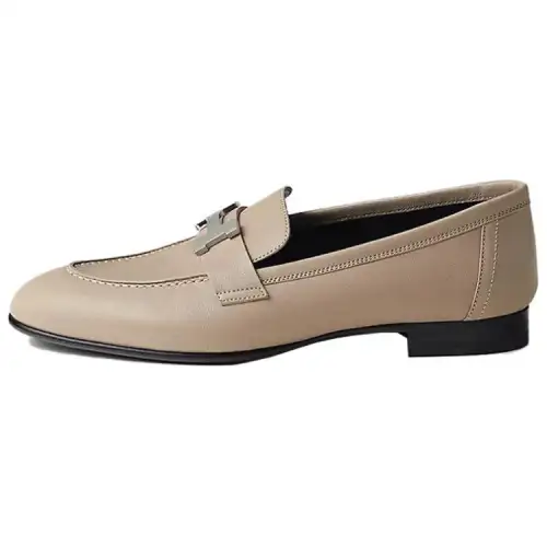 HERMES PARIS Leather Women's Casual Shoes Women's Beige