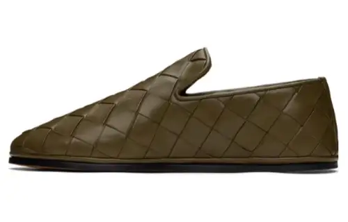 Bottega Veneta Sunday Leather Casual Shoes Men's Green