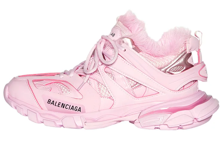 Balenciaga Track Fake Fur Pink Women's