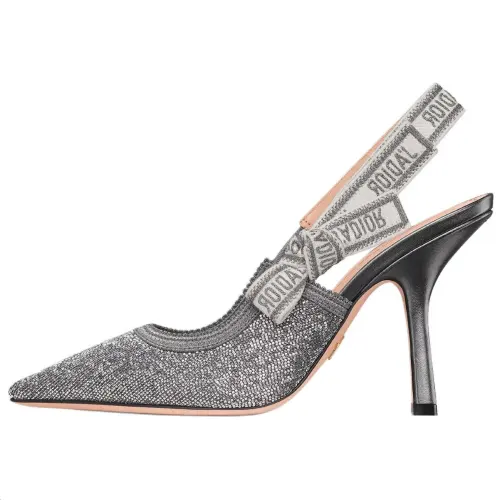 DIOR J'Adior Slim Heel High Heels 10cm Women's Dark Gray