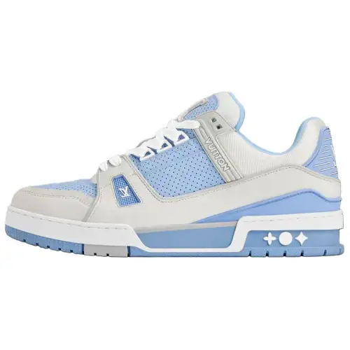 LOUIS VUITTON Trainer Cow Leather Low top Skateboard Shoes Women's Blue