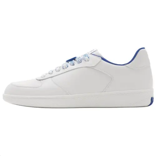 Burberry Terrace Leather Low top Skateboard Shoes Men's White Blue