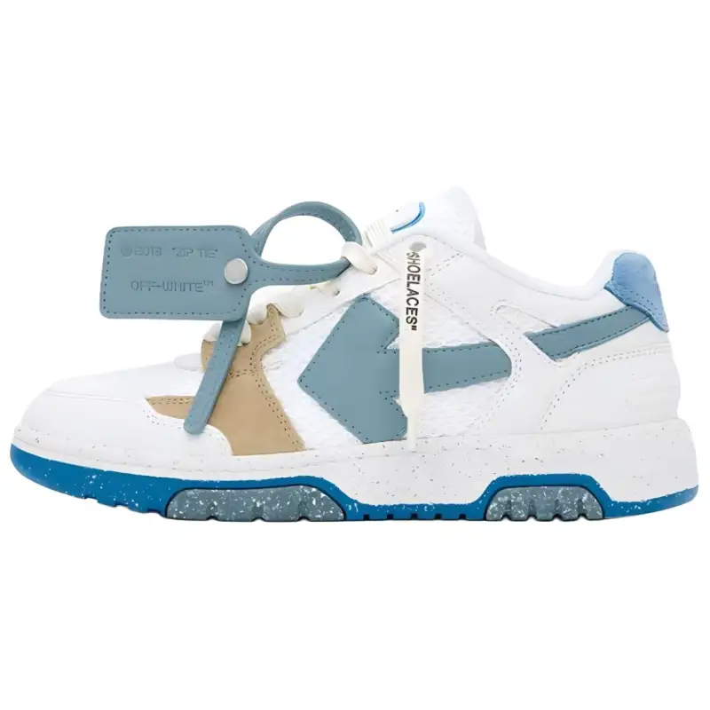 OFF WHITE Out Of Office Low Slim White University Blue