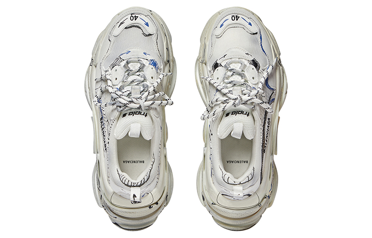 Женские кроссовки Balenciaga Triple S (белые) — фото 4