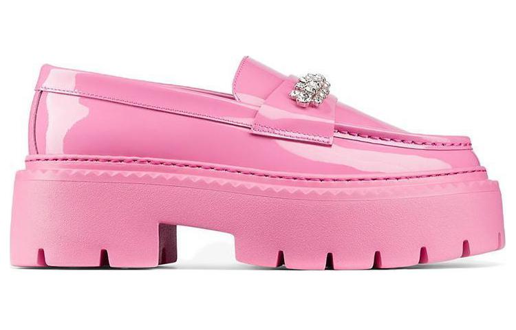 Jimmy Choo Bryer Crystal Leather Loafers
