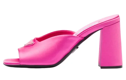PRADA Slide Slippers 8.5cm Women's Pink