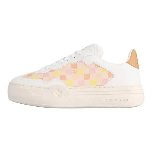 LOUIS VUITTON Groovy Leather Low top Skateboard Shoes Women's Beige