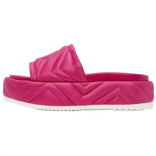 GUCCI Quilted Angelina Platform 55 Mm Sandal Lovely Pink Women's