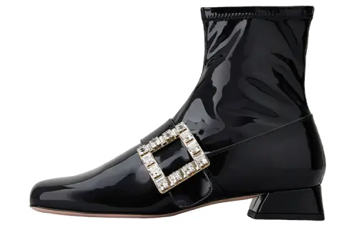 Roger Vivier Leather Ankle Boots Women's Black