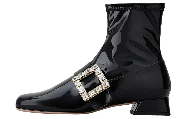 Roger Vivier Leather Ankle Boots Women's Black
