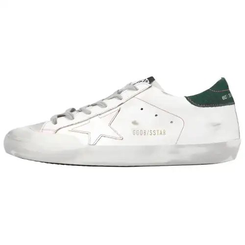 Golden Goose Super Star Skateboard Shoes Women's Low Top White Green