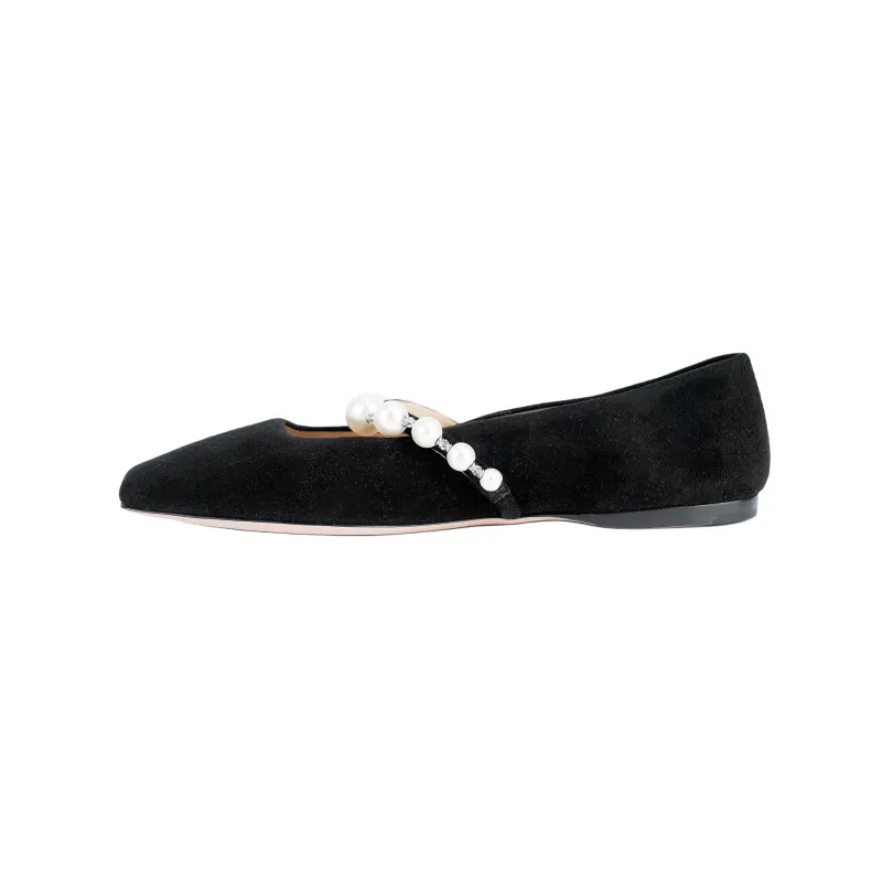Jimmy Choo Ade Square-toe Ballerina Shoes