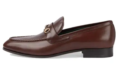 GUCCI Horsebit Loafers 2cm Men's Brown
