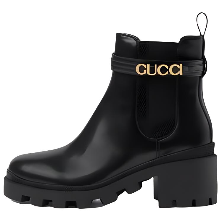 Женские ботинки Gucci (черные)