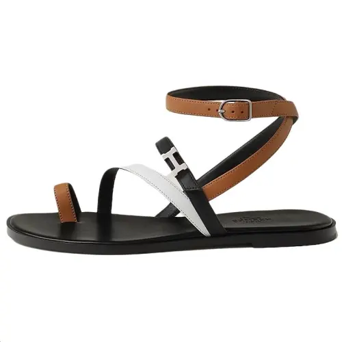 HERMES Harmonie One Strap Sandals Women's Black