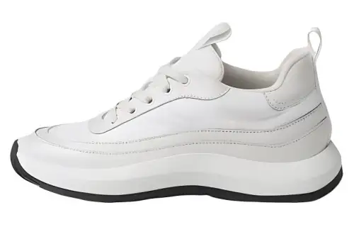 HERMES Gramme Leather Low top Casual Shoes Women's White