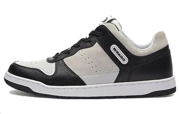 COACH Leather Low top Skateboard Shoes Men's Black