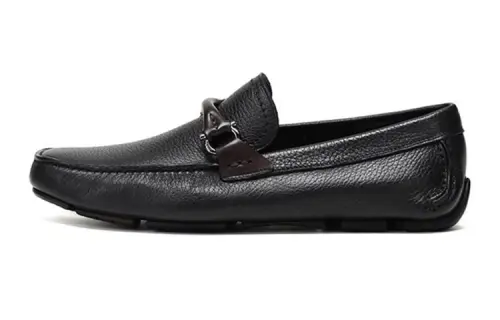 Ferragamo Men's Casual Shoes Men's Low Top Black