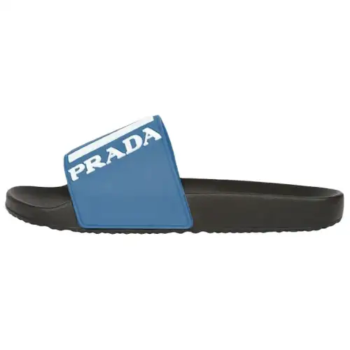 PRADA Rubber Slide Slippers Men's Blue