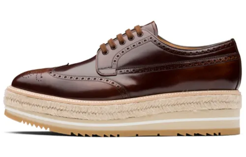PRADA Low top Platform Shoes Men's Brown
