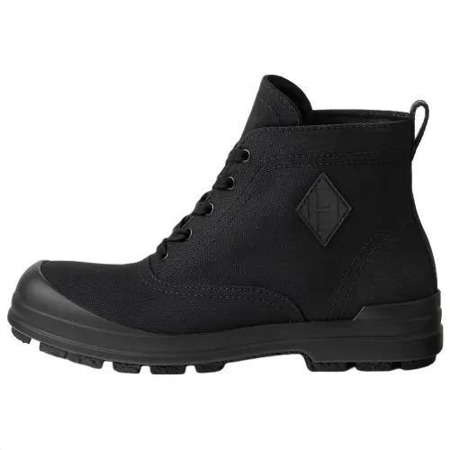 HERMES Kooler Canvas Ankle Boots Men's Black