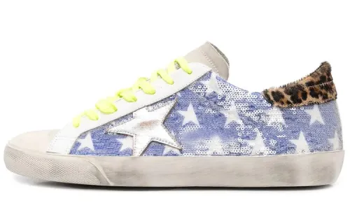 Golden Goose Stylish Skateboarding Shoes Men's Multicolor Distressed