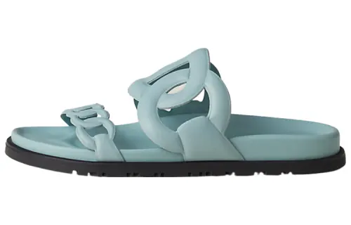 HERMES Extra Slide Slippers Women's Blue