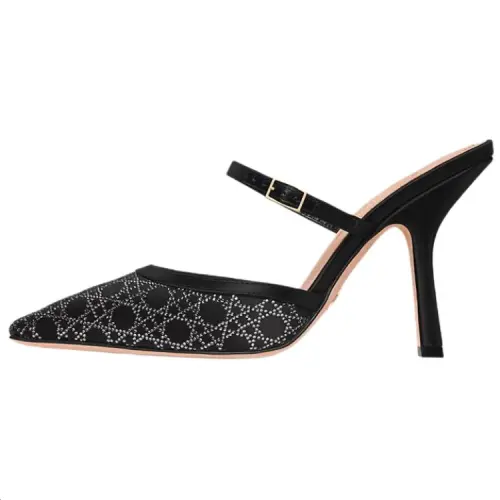 DIOR Capture No Special Function Closed Toe Slippers 10cm Women's Black