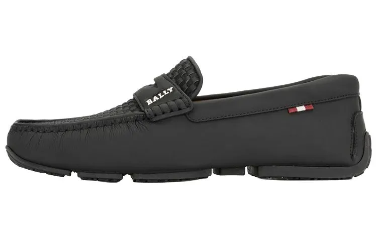 BALLY Woven Slip On Loafers