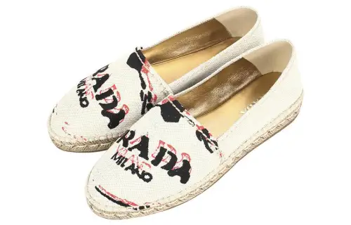 PRADA Fabric Espadrilles Women's White