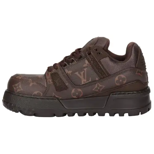 LOUIS VUITTON Trainer Maxi Low top Skateboard Shoes Unisex Brown