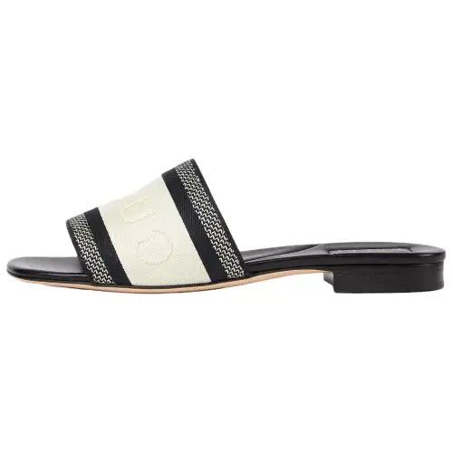 GUCCI Slide Slippers Women's Black White