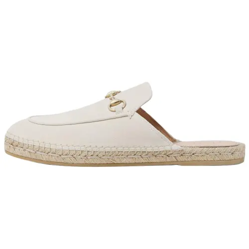GUCCI Closed Toe Slippers Women's Ivory White
