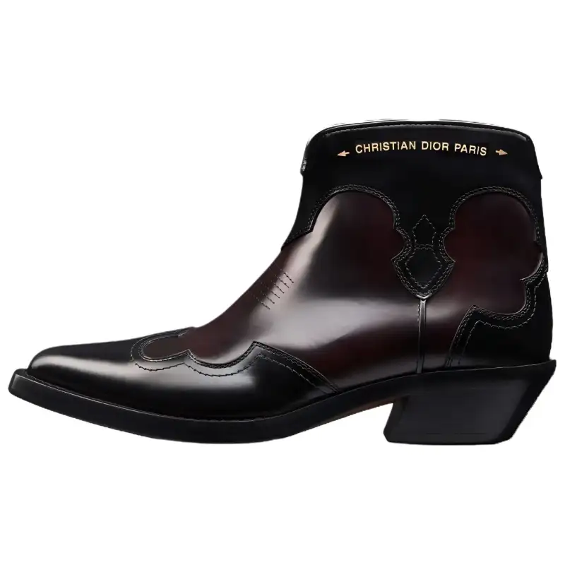 DIOR Leather Ankle Boots Women's Black