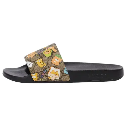 Pika Rar x GUCCI Web Slide Slippers Men's Black