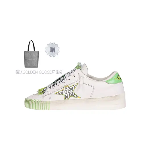 Golden Goose Stardan Cow Leather Low top Stylish Skateboarding Shoes Women's White Designer Collaboration Edition