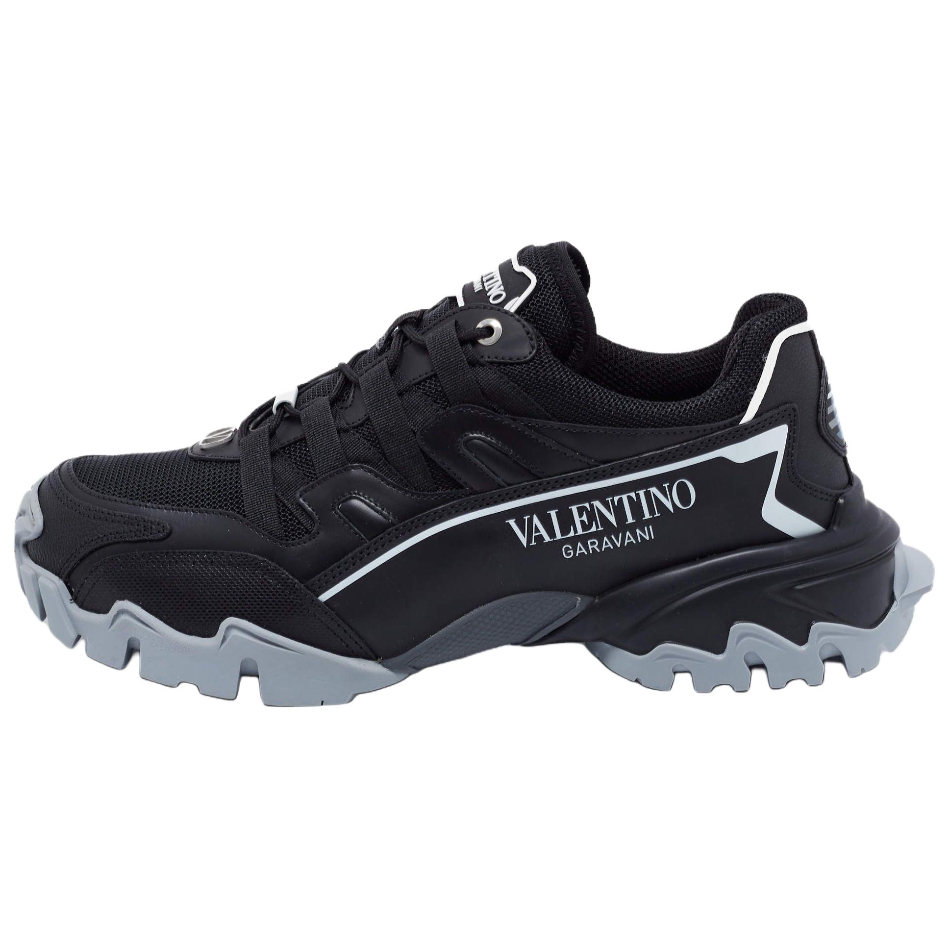 Мужские кроссовки Valentino Climbers (черно-серо-белые)