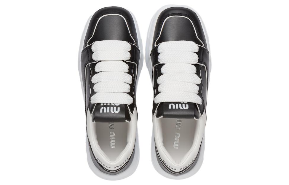 MIU MIU Low top Stylish Skateboarding Shoes Women's Black