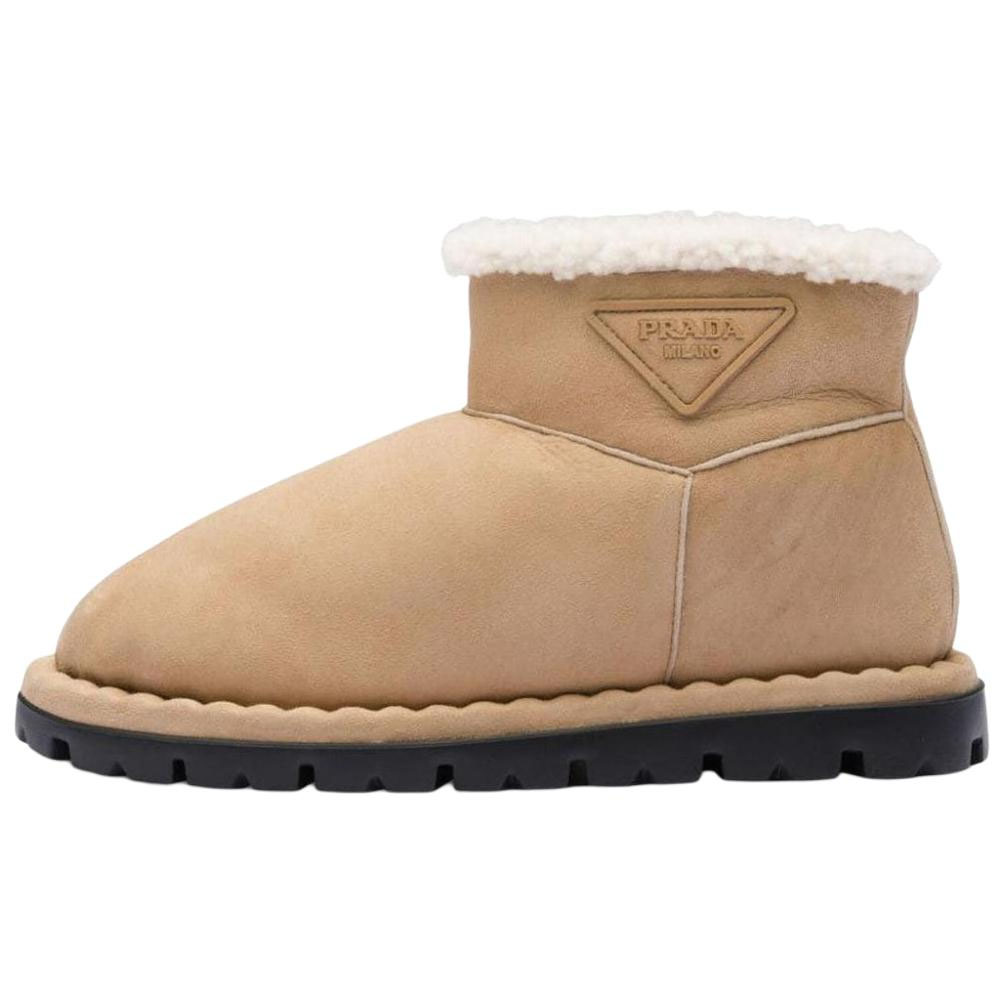 PRADA Triangle logo Suede Boots Women's