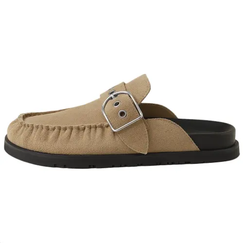 HERMES Closed Toe Slippers Women's Brown