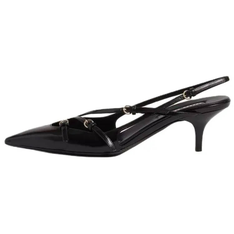 MIU MIU 55mm Buckle-embellished Slingblack Pumps