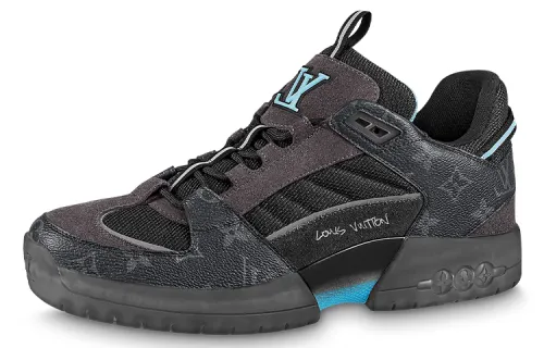 LOUIS VUITTON A View Sneakers 'Black Monogram With Blue'