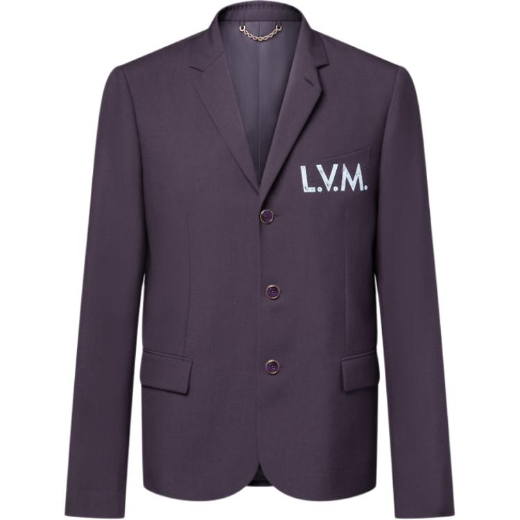 Мужской пиджак Louis Vuitton LOUIS VUITTON SS26 (темно-фиолетово-серый)