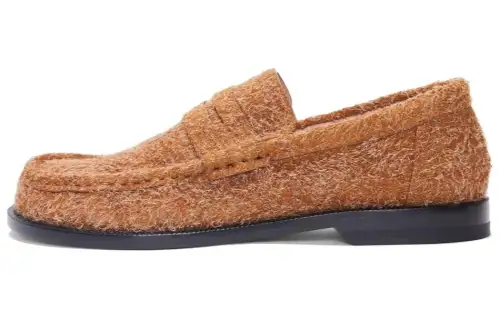 LOEWE Campo Suede Loafers Women's Tan
